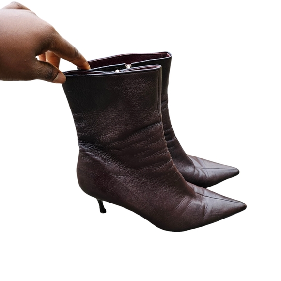 Authentic Gucci Brown Leather Boots/Booties - Picture 1 of 10